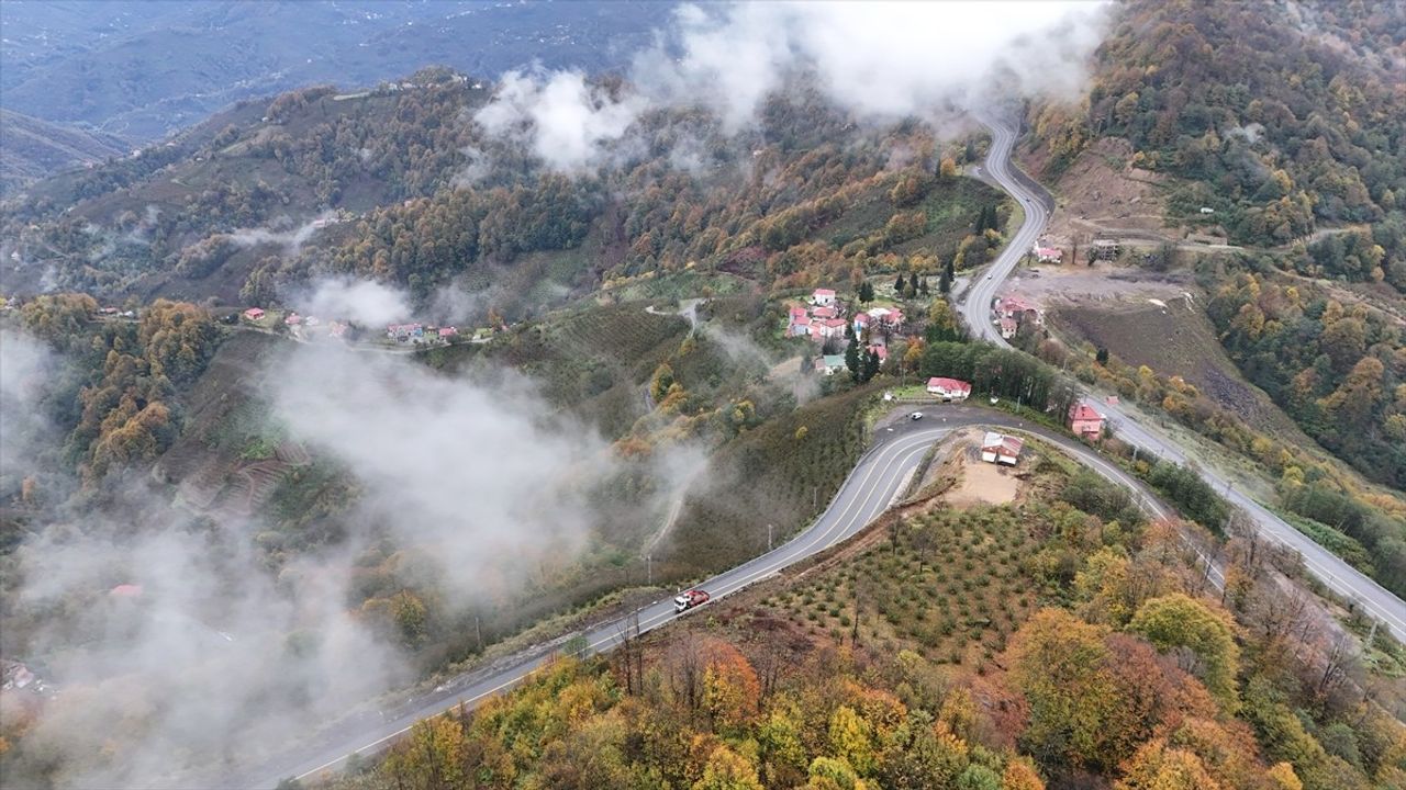 Ordu'da Sonbahar Renkleri ve Sis Büyüleyici Manzaralar Oluşturdu