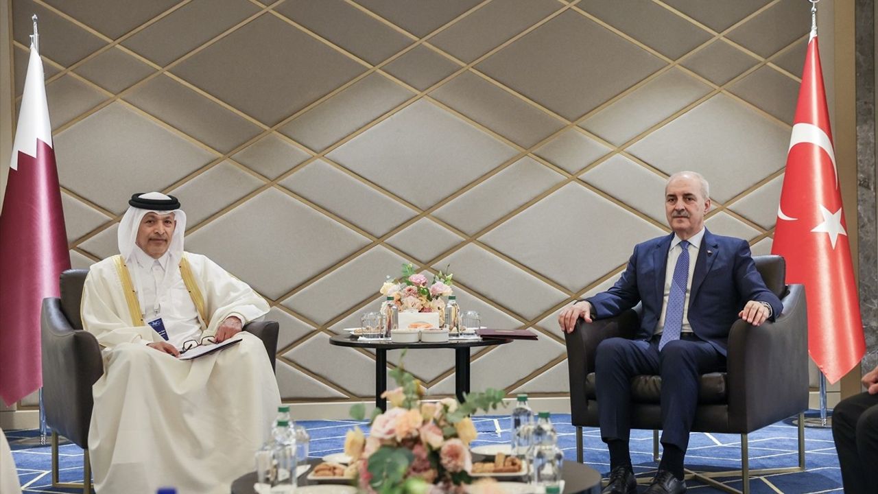 TBMM Başkanı Kurtulmuş'tan Katar Mevkidaşı ile Önemli Görüşme