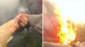 Georgia Polisi Aracın İçinde Sıkışan Kadını Kurtardı