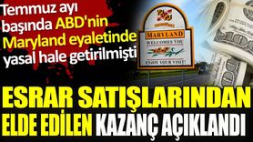 ABD'nin Maryland Eyaletinde Esrar Satışlarından Kazanılan Para Açıklandı