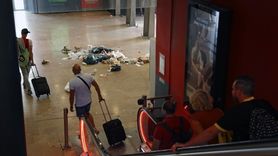 Marsilya'daki Saint-Charles İstasyonu'nda Temizlik İşçilerinin Grevi