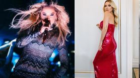 Hadise, Azerbaycan Konserinde Göğüs Dekoltesiyle Göz Kamaştırdı