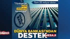 Dünya Bankası Türkiye'ye Yeni Destek