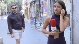 İspanya'da Kadın Muhabir Canlı Yayında Tacize Uğradı