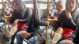 Kolombiya'da Otobüste Bacaklarına Ağda Yapan Kadın Olayı