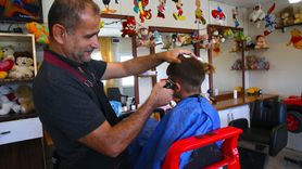 Depremzede Çocukların Berberi Fikret Demirkol'un Yeni İş Yeri