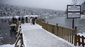 Gölcük Tabiat Parkı'nda Kar Manzarası