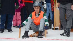 Bolu'da Geleneksel Kızak Yarışları Heyecanı