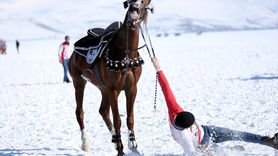 Çıldır Gölü'nde Altın At Kristal Buz Festivali Coşkusu