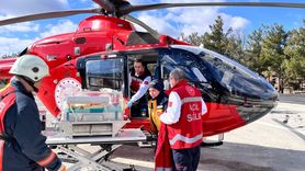 Mersin'de Ambulans Helikopterle İkiz Bebek Gönderimi
