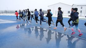 Muşlu Atletler Dondurucu Soğukta Antrenmanlara Devam Ediyor