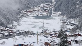 Uzungöl Buz Tutuyor: Kış Manzarasıyla Büyülüyor