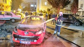 Adana'da Park Halindeki Otomobilden Yangın Çıktı