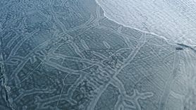 Ağrı Yazıcı Barajı'nda Buz Çözülmeye Başladı