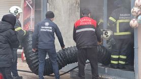 Bafra'da Bir İş Yerinde Yangın Çıktı