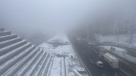 Bolu Dağı'nda Kar Yağışı Etkili Oluyor