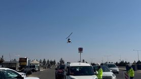 Gaziantep'te Cayrokopter Destekli Trafik Denetimi