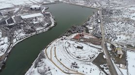 Turgut Özal Tabiat Parkı Kış Beyazına Dönüştü