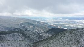 Bolu'nun Yüksek Kesimlerinde Kış Manzarası Havadan Görüntülendi