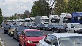 Bosna Hersek'teki Tır Şoförleri Koşulları İyileştirmek İçin Eylemde Bulundu