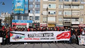 Burdur'da Gazze'ye Yönelik Saldırılar Protesto Edildi