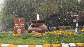 Edirne'de Etkili Kar Yağışı Başladı