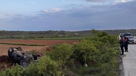 Edirne'de Otomobil Devrildi: Sürücü Ağır Yaralandı