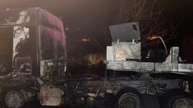 Elazığ'da Tır Yangını Trafiği Olumsuz Etkiledi