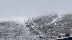 Erciyes'e Nisan'da Kar Yağışı