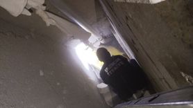 Erzincan'da İtfaiye Ekiplerinden Kedi Kurtarma Operasyonu