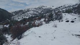 Gümüşhane'nin Kelkit İlçesinde Nisan Ayında Kar Yağışı