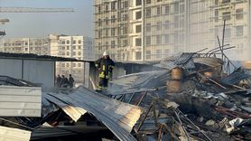 Hatay Kırıkhan'daki İnşaat Şantiyesinde Yangın Söndürüldü