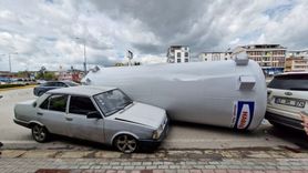 Kocaeli'de Gaz Depolama Tankının Devrilmesi Ulaşımı Olumsuz Etkiledi