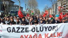 Kütahya'da Gazze'ye Destek Yürüyüşü Gerçekleşti