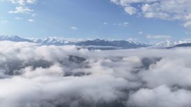 Rize'de Kaçkar Dağları'nda Sis Denizi Görüntüleri