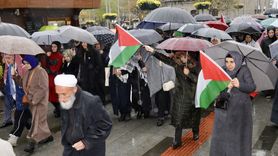 Trabzon'da Filistin'e Destek Yürüyüşü Düzenlendi