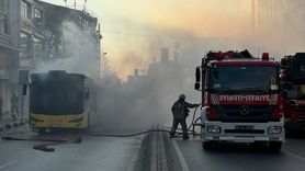 Ümraniye'de İETT Otobüsü Yangın Çıkardı