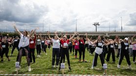 Ankara'da Kadınlardan Aerobik ile Dünya Rekoru Denemesi