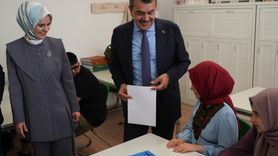 Bakanlar Tekin ve Göktaş'tan Kani Karaca Görme Engelliler İmam Hatip Anadolu Lisesi'ne Ziyaret