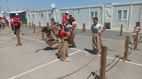 Geleneksel Oyunlar Tırı Osmaniye'de Depremzede Çocuklarla Buluştu