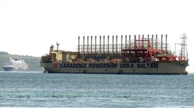 KPS Orka Sultan Elektrik Üretim Gemisi Çanakkale Boğazı'ndan Geçti