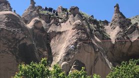 Nevşehir'de Sıcak Hava Balonu Kontrollü İniş Yaptı