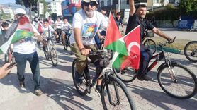 Osmaniye'de Kudüs-Gazze Mavi Marmara Bisiklet Turu Düzenlendi