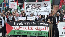 Berlin'de Filistin'e Destek Gösterileri Gerçekleştirildi