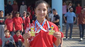 Bilek Güreşinde Avrupa Şampiyonu Nehir Özcan'a Coşkulu Karşılama