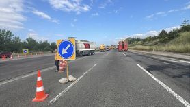 Bolu Kesiminde Anadolu Otoyolu Üstyapı Onarım Çalışmaları Başladı