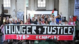 Brüksel'de Filistin İçin Açlık Grevi