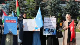 Erzurum'da Sağlık Çalışanlarının Gazze İçin Protestosu