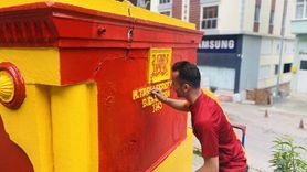 Galatasaray Renklerine Boyanan Şampiyon Çeşme