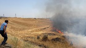 Gaziantep'te 300 Dönümlük Anız Yangını Kontrol Altına Alındı